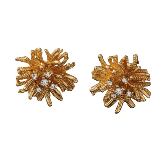 Gold Cluster Earrings - Picture 5 of 5